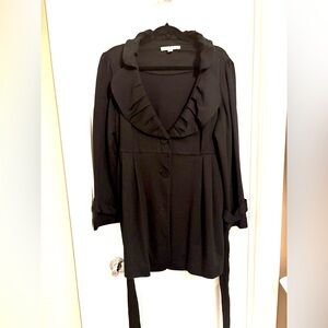 Cato Black Ruffle Collar Jacket